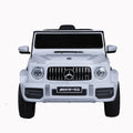 Licensed Mercedes Benz G63 Kids Ride On Car,Kids Electric Car With Remote Control 12V Licensed Children Car Motorized Vehicles For Girls,Boys,Giftmusic, Horn, Spring Suspension, Safety Lock White Plastic