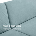 Multi Functional Futon Sofa Bed :Tapered Wood Legs Ideal For Small Living Rooms Multi Color Fabric Options Easily Converts To Single Bed ,Blue Blue Velvet Wood Primary Living Space Medium Soft Mid Century Modern Square Arms Memory Foam Snowflake Velvet
