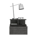 Adele Floating Nightstand With Drawer And Open Storage Shelves Brown 1 Drawer Bedroom Floating Modern Drawers Mdf Engineered Wood