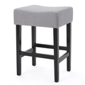 Zuma Kd Backless Counter Stool Light Grey Fabric