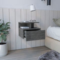 Adele Floating Nightstand With Drawer And Open Storage Shelves Brown 1 Drawer Bedroom Floating Modern Drawers Mdf Engineered Wood