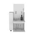 Glasgow Bar Cart Two Pull Down Door Cabinets And Two Open Shelves Freestanding 1 2 Spaces White Primary Living Space Mdf Engineered Wood