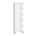 Crovie Linen 63 Inch High Bathroom Cabinet Storage Cabinet With Four Open Shelves White 4 Bathroom Freestanding Modern Mdf Engineered Wood