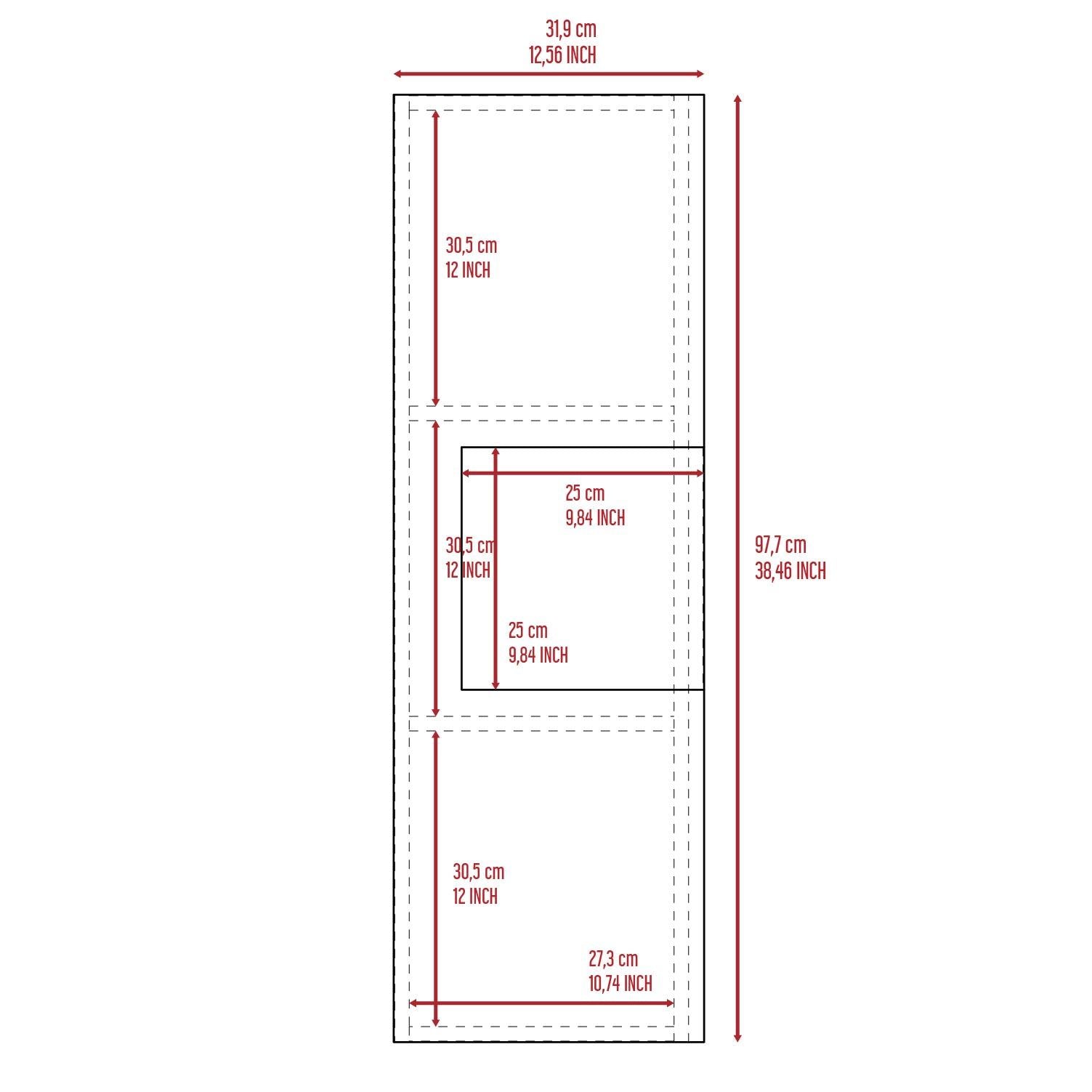 Medicine 38H" Single Door Cabinet, Three Shelves, Light Oak White Multicolor 1 3 Bathroom Wall Mounted Modern Particle Board Particle Board