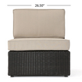 Santa Cruz Outdoor 8 Piece Sectional Set Yes Dark Brown Garden & Outdoor Sectional Seating Groups Pe Rattan Iron Waterproof Fabric