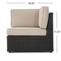 Santa Cruz Outdoor 8 Piece Sectional Set Yes Dark Brown Garden & Outdoor Sectional Seating Groups Pe Rattan Iron Waterproof Fabric