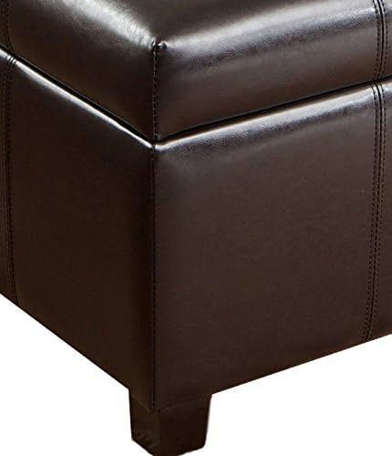 Richmond Kd Storage Ottoman Espresso Pu Leather