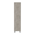 Laska Storage Cabinet, Broom Hangers, 1 Door Freestanding Natural Grey Primary Living Space Modern Mdf Engineered Wood