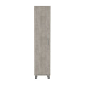 Laska Storage Cabinet, Broom Hangers, 1 Door Freestanding Natural Grey Primary Living Space Modern Mdf Engineered Wood