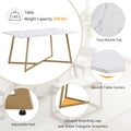 Modern Faux Marble 6 Piece Dining Table Set,60Inch Metal Kitchen Table Set With Upholstered Dining Chairs And Bench, Golden Metal Dining Room Bench Seating Rectangular Dining Table With Chair And Bench Metal Wood Golden Seats 6 60 Inches Farmhouse