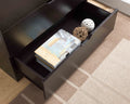 Modern Dark Chocolate Three Drawer Chest And Clothes Storage Cabinet With Metal Drawer Glides Espresso Particle Board Mdf