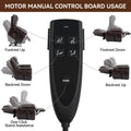 Power Lift Recliner Chair Heat Massage Dual Motor Infinite Position Up To 350 Lbs, Faux Leather, Heavy Duty Motion Mechanism With Usb Ports, Brown White Metal Primary Living Space Heavy Duty Pine