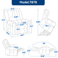 Power Lift Recliner Chair Heat Massage Dual Motor Infinite Position Up To 350 Lbs, Faux Leather, Heavy Duty Motion Mechanism With Usb Ports, Brown White Metal Primary Living Space Heavy Duty Pine