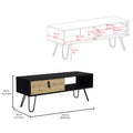 Huna Coffee Table With Hairpin Legs And Large Storage Drawer Multicolor Desk Top Primary Living Space Modern Manual Rectangular Shelves Coffee & End Tables Rectangular Mdf Engineered Wood