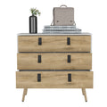 Huna Dresser, Modern 3 Drawer Unit With Handles Multicolor Bedroom Modern Mdf Engineered Wood