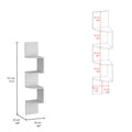 Rosset Corner Shelf, Modern Full Wall Design With Multiple Shelving White Kitchen Wall Mounted Modern Mdf Engineered Wood