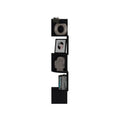 Rosset Corner Shelf, Modern Full Wall Design With Multiple Shelving Black Primary Living Space Modern Mdf Engineered Wood