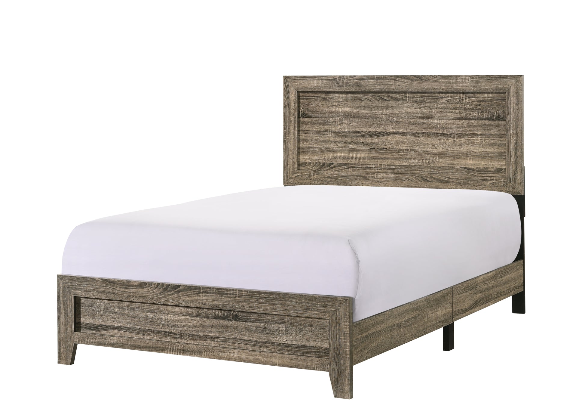 Grey Finish Fabric 1Pc Twin Size Panel Bed Beautiful Wooden Bedroom Furniture Contemporary Style Box Spring Required Twin Grey Bed Frame Wood