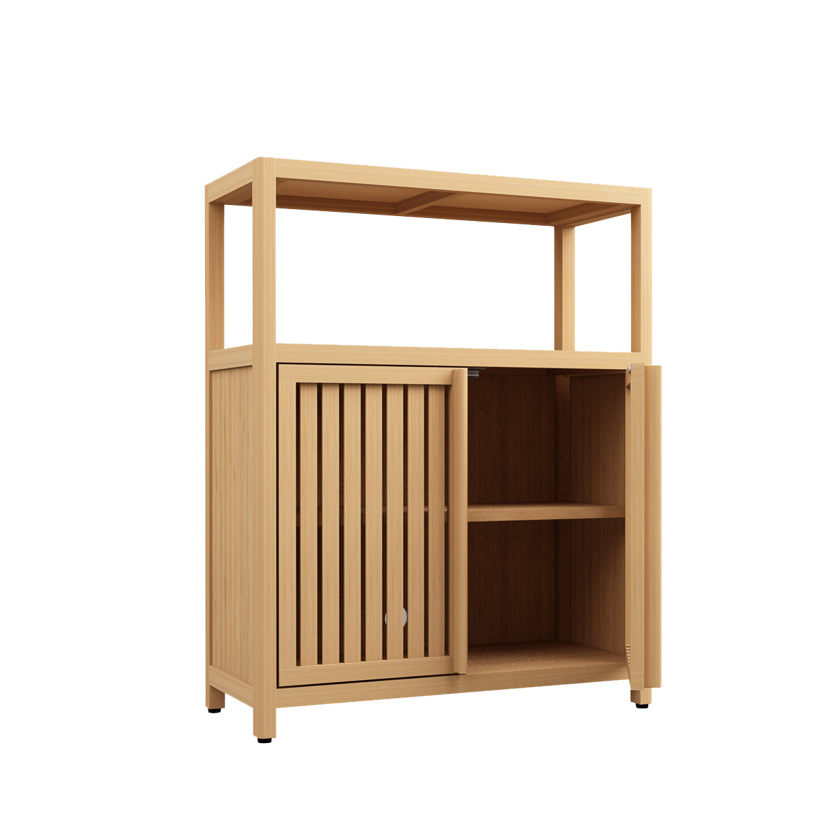 Large Capacity Bamboo Storage Cabinet Furniture For Bathroom Living Room Bathroom Bamboo Storage Cabinet With Shelves Neutral Bamboo