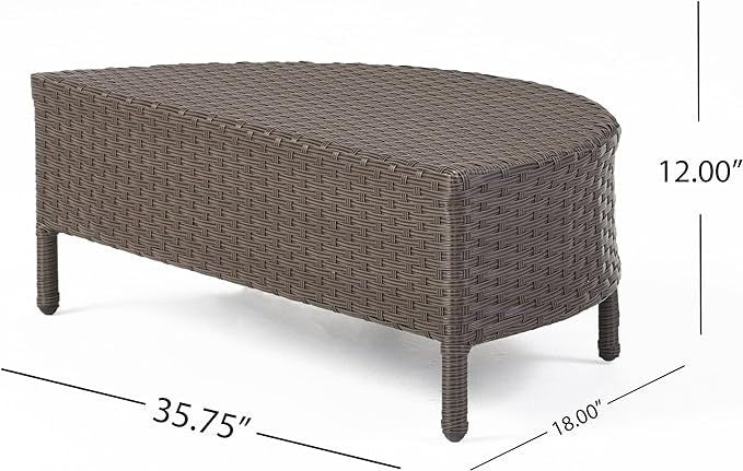 Pt Limon 5Pcs Sofa Set Yes Brown Beige Garden & Outdoor Sofa Seating Groups Pe Rattan Iron Waterproof Fabric