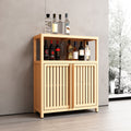 Large Capacity Bamboo Storage Cabinet Furniture For Bathroom Living Room Bathroom Bamboo Storage Cabinet With Shelves Neutral Bamboo