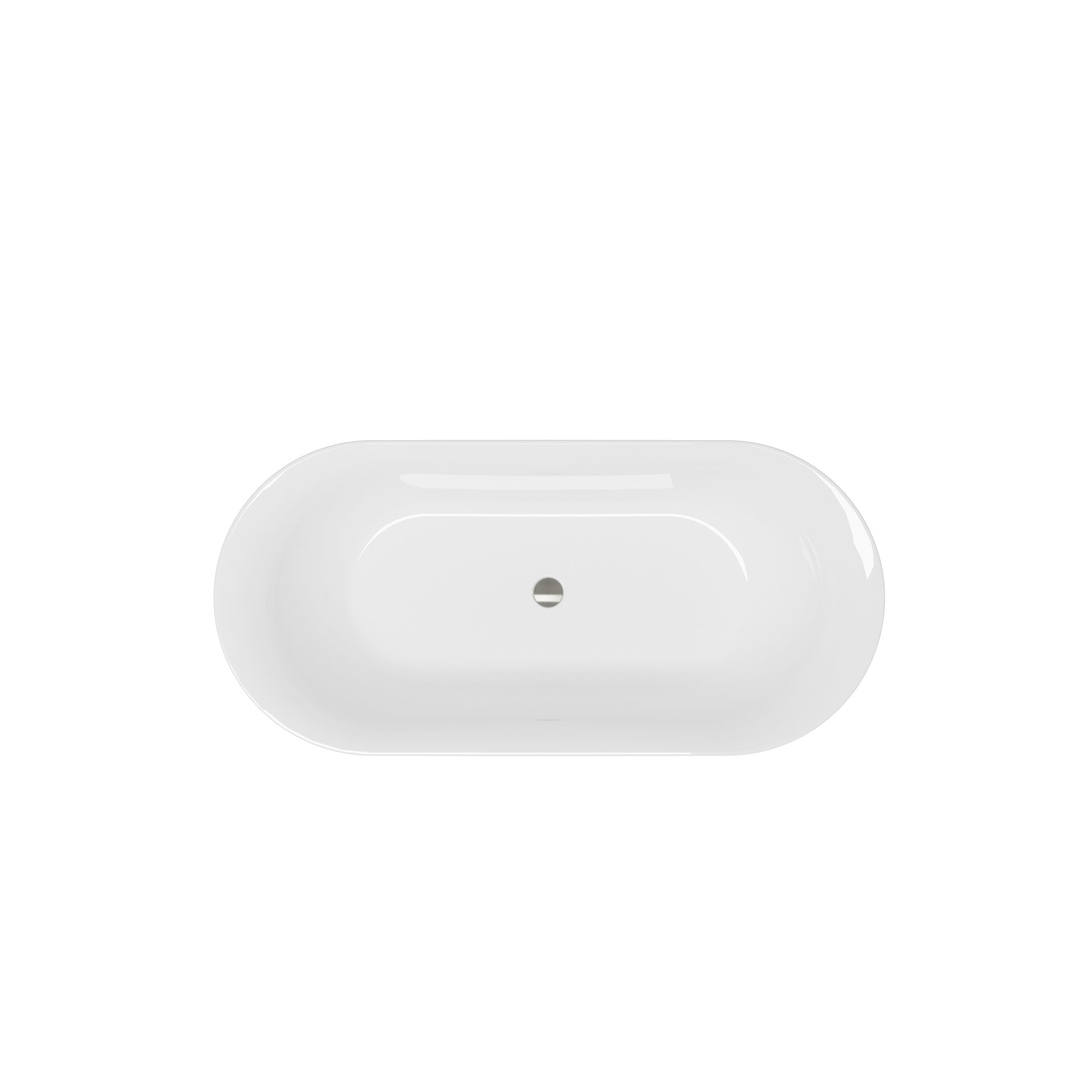 67" Acrylic Freestanding Bathtub Acrylic Soaking Tubs, Fluted Style Gloss White Freestanding Bathtub With Integrated Slotted Overflow And Brushed Nickel Toe Tap Drain, 02149 Bn Glossy White Oval Bathroom Freestanding Tubs Polished 61 69 In Contemporary