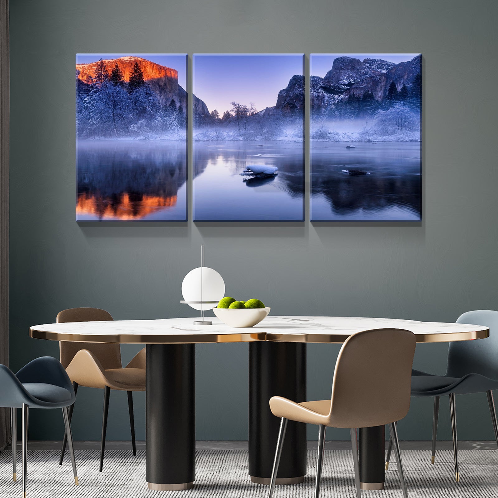 3 Panels Framed Nature Landscape Canvas Wall Art Decor,3 Pieces Mordern Canvas Decoration Painting For Office,Dining Room,Living Room, Bedroom Decor Ready To Hang Rectangle Framed Multicolor Oversized 41In Canvas Nature Scenes