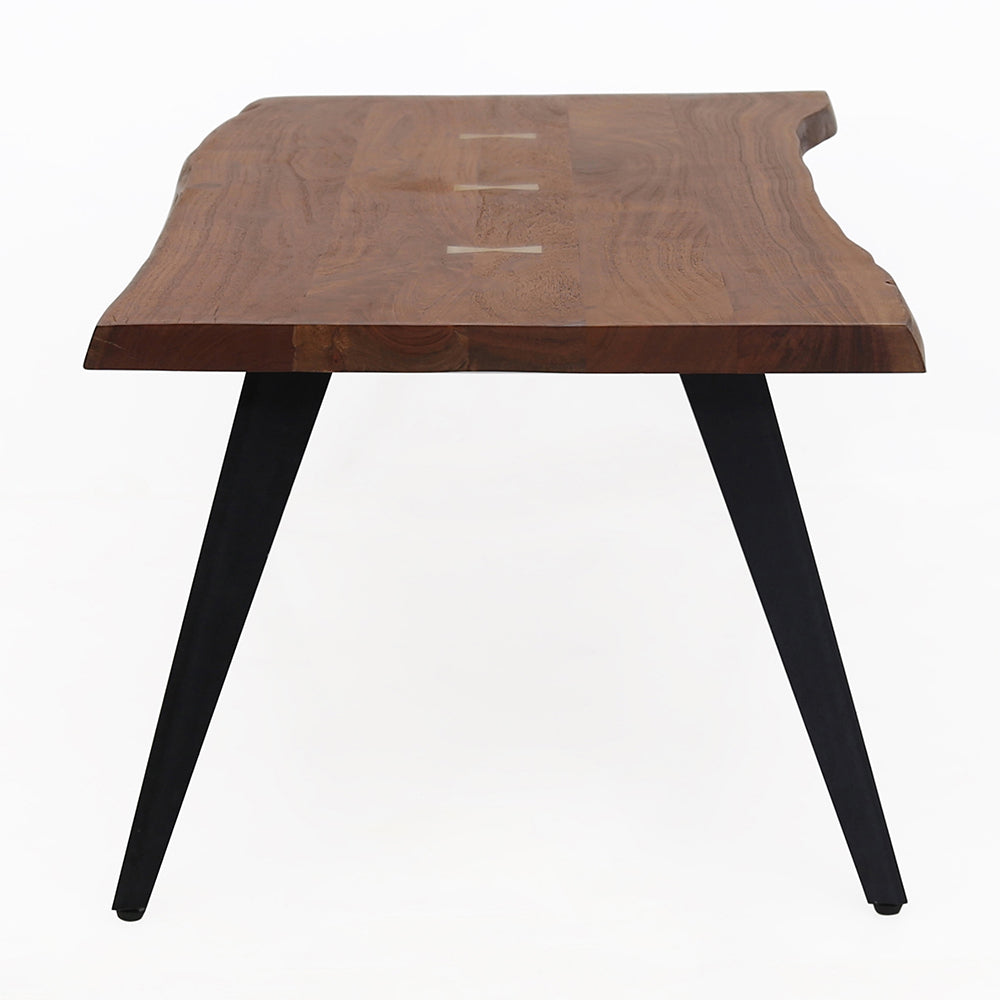 47X23.5X17.5" Ramirez Coffee Table Natural Wood Brown Primary Living Space Casual,Classic,Farmhouse Wood Metal