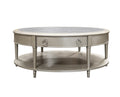 Kasa Coffee Tablesintered Stone & Champagne Finish Lv01502 Champagne Wood