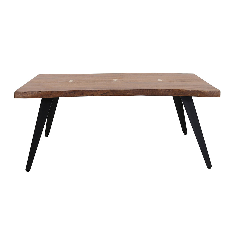47X23.5X17.5" Ramirez Coffee Table Natural Wood Brown Primary Living Space Casual,Classic,Farmhouse Wood Metal