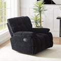 360 Degree Swivel Fabric Single Sofa Heavy Duty Reclining Chair For Living Room, Black Black Polyester 1 Seat