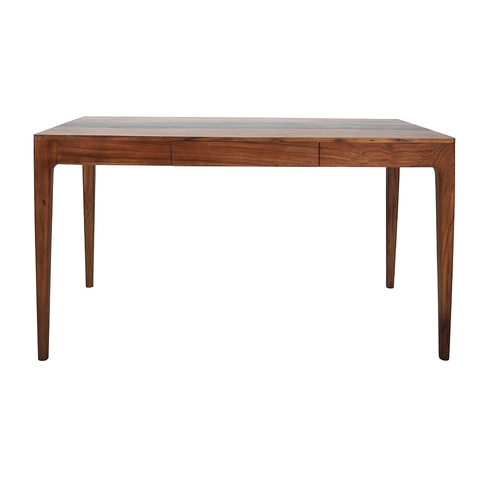 52X24X31" Writing Desk With Drawer Natural Wood Brown Casual,Classic,Farmhouse Solid Wood