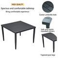 5 Piece Outdoor Patio Aluminum Furniture, Modern Dining Set, Including 4 Swivel Rockers Sunbrella Fabric Cushioned And 40