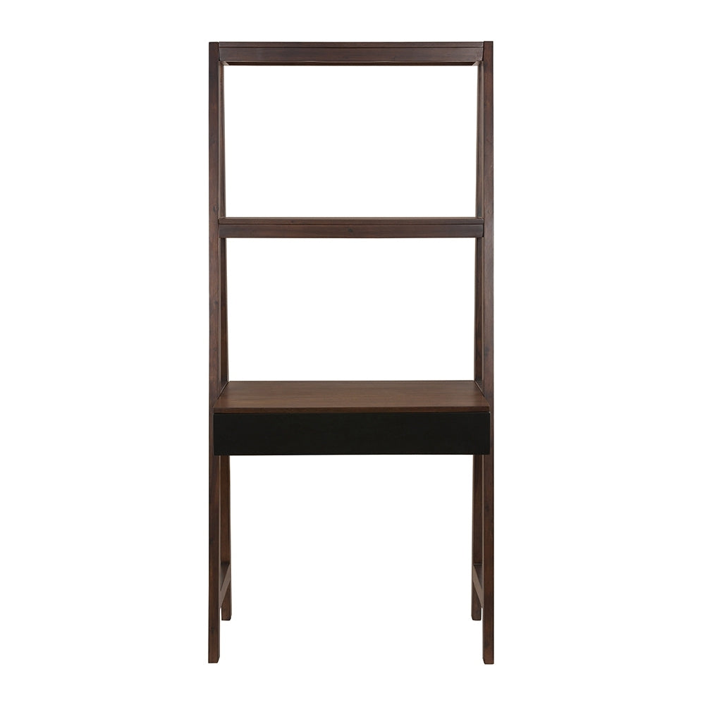 32X20X68" Ladder Desk, Ladder Style Display Shelf Natural Wood Brown Casual,Classic,Minimalist,Modern Solid Wood Mdf