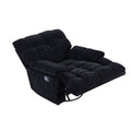 360 Degree Swivel Fabric Single Sofa Heavy Duty Reclining Chair For Living Room, Black Black Polyester 1 Seat