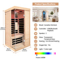 Canadian Hemlock Single Sauna Room Ancient Oak Wood Paper Glass