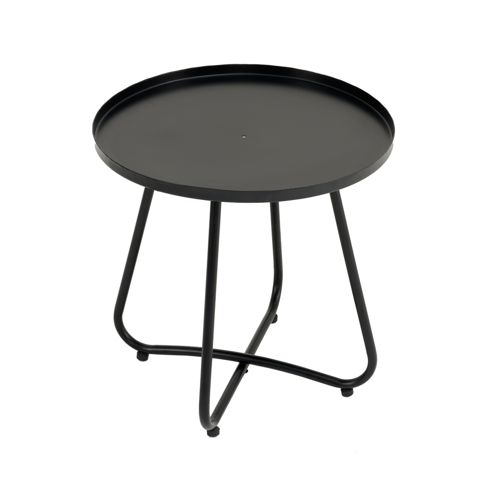 Patio Furniture Set 3 Piece Mixture Pattern Pe Rattan Steel Frame And Modern Round Table, Brown And Black No Sectional Black Brown Seats 2 Rust Resistant Frame Garden & Outdoor American Design,American Traditional,Antique,Vintage 2 Person Seating Group