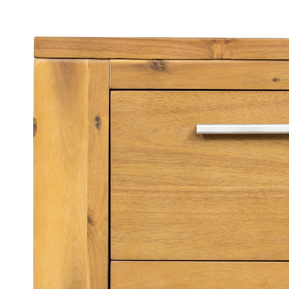 20.7X15.4X22" Nightstand Natural Wood Brown Primary Living Space Boho,Classic,Farmhouse,French Country,Rustic Solid Wood Mdf