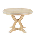 Mid Century 5 Piece Extendable Round Dining Table Set With 15.7