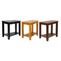 Contemporary Espresso Finish Chairside Table With Lower Shelf Wedge Shape Wooden Furniture 1Pc Side Table Espresso Contemporary Open Storage Coffee & End Tables Wood