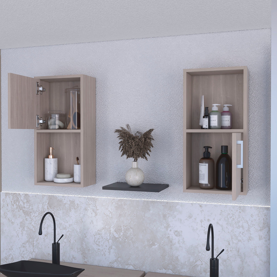 White Oak 2 Bathroom Medicine Cabinets With Open Shelf White Oak 1 1 Up To 17 In Up To 23 In Bathroom Wall Mounted 5 10 Inches Wood