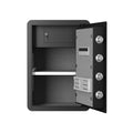 High Security Large Sized Safe Box With Fireproof And Waterproof Bag, 3.0 Cub Feet Safe With Electronic Password Lock,Safe With Private Inner Cabinet For Home,Office And Hotel Black Steel