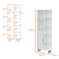 White 9 Shelf Linen Cabinet White 1 5 Up To 17 In 24 To 31 In Bathroom Freestanding 5 10 Inches Wood