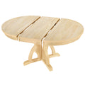5 Piece Farmhouse Round Pedestal Extending Dining Table Set Extendable Kitchen Table Set With 15.8