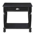 Classic Design Black Finish End Table With Drawer And Bottom Shelf Wooden Traditional Living Room Furniture 1Pc Side Table Black Primary Living Space Classic,Traditional Rectangular Coffee & End Tables Wood