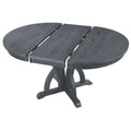 5 Piece Farmhouse Round Pedestal Extending Dining Table Set Extendable Kitchen Table Set With 15.8