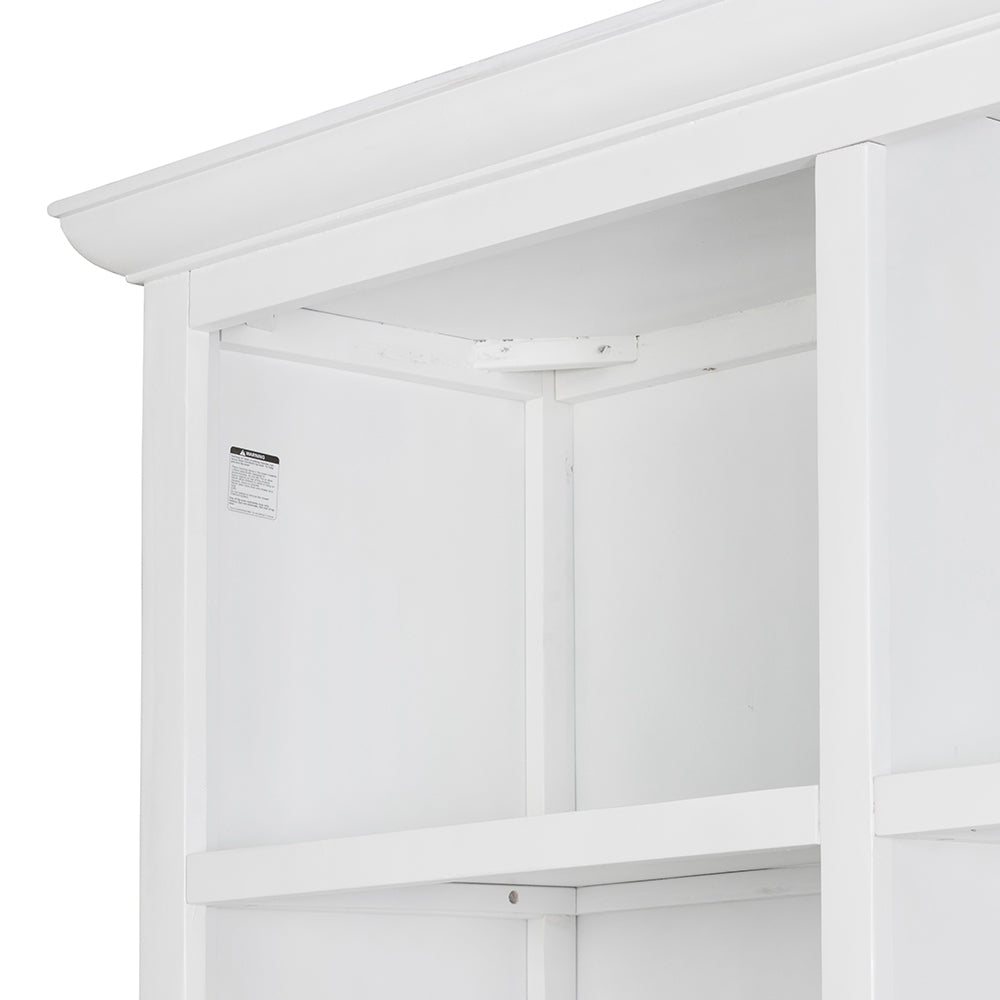 53X19X83" Cabinet White White Primary Living Space Casual,Classic,French,French Country,Rustic Solid Wood Mdf