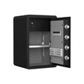 High Security Large Sized Safe Box With Fireproof And Waterproof Bag, 3.0 Cub Feet Safe With Electronic Password Lock,Safe With Private Inner Cabinet For Home,Office And Hotel Black Steel