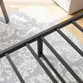 Metal Bed Frame Queen Size Platform No Box Spring Needed With Vintage Headboard And Footboard Premium Steel Slat Support Black Box Spring Not Required Queen Black Metal Bedroom Bed Frame Metal