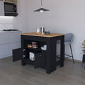 Black 2 Door Kitchen Island Black Kitchen Rectangular Stationary Kitchen Islands Wood Medium 40 55In